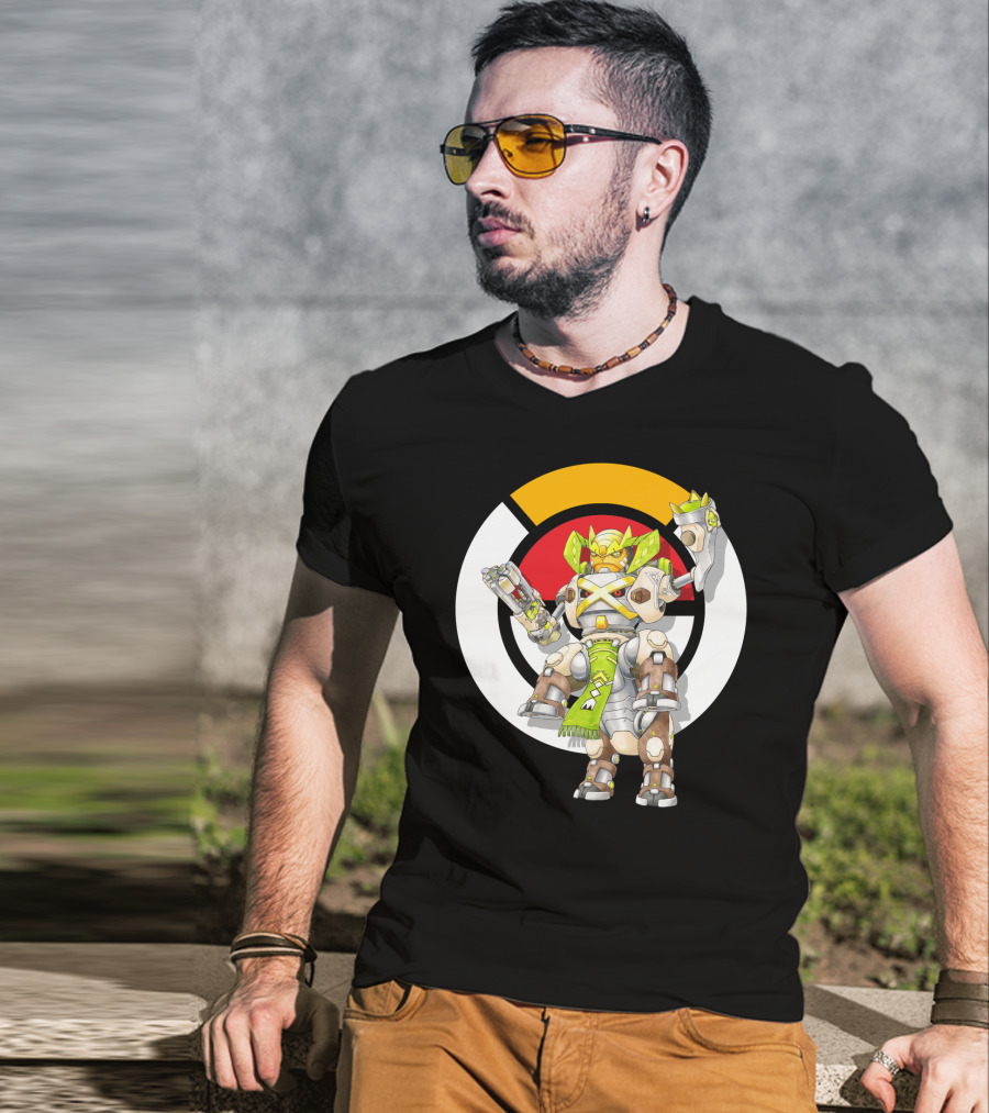 Pokemon X Over Terrakion Metagross Orisa Mecha Crossover T-Shirt