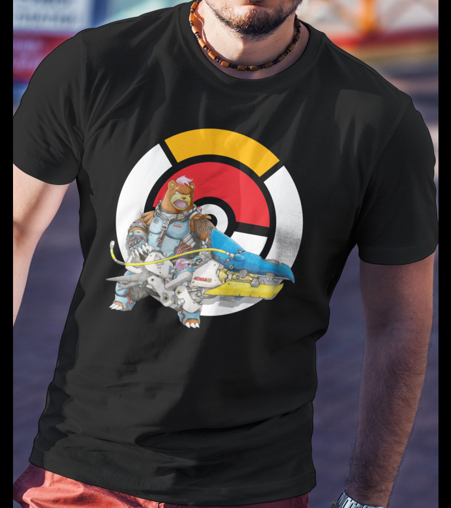 Pokemon X Over Ursaring X Zarya Whale Воина T-Shirt