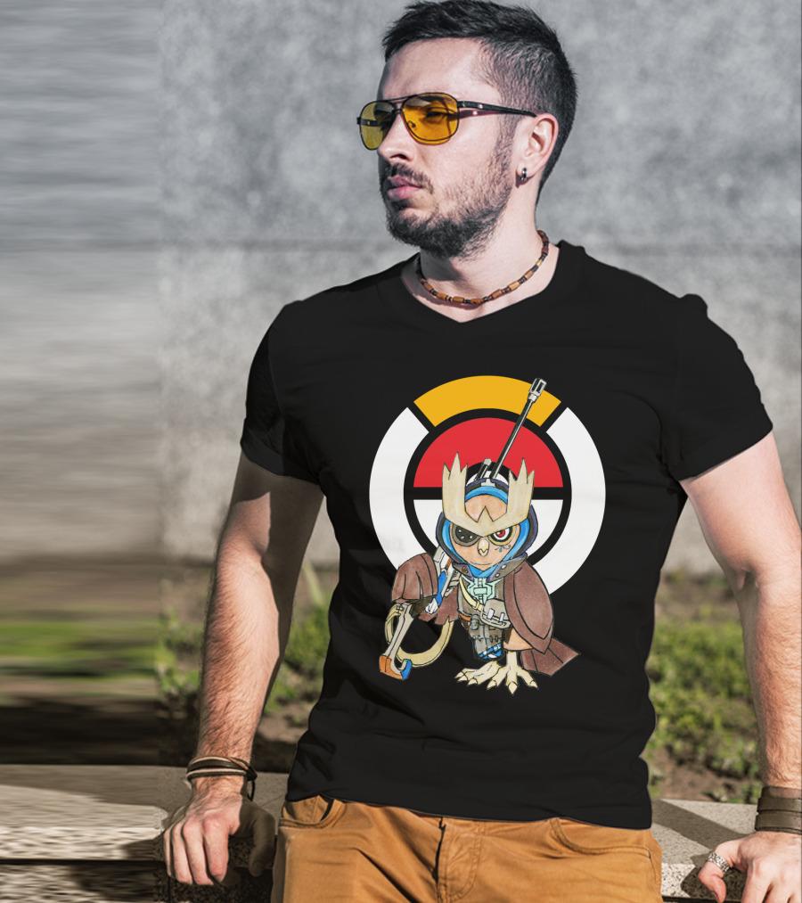 POKEMON X OVERWATCH 36 NOCTOWL X ANA T-Shirt