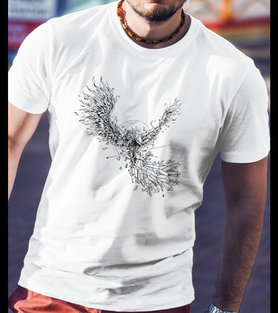Geometric Pokemon Moltres Line T-Shirt