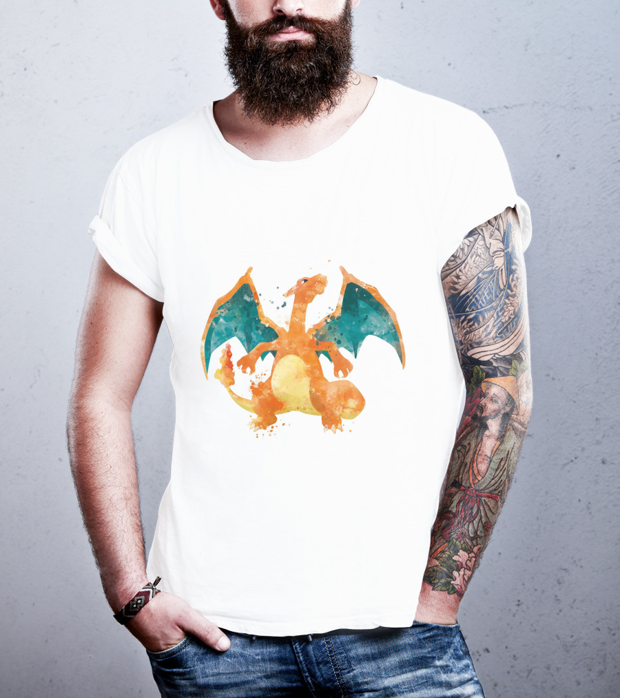 Charizard Watercolor Pokemon T-Shirt