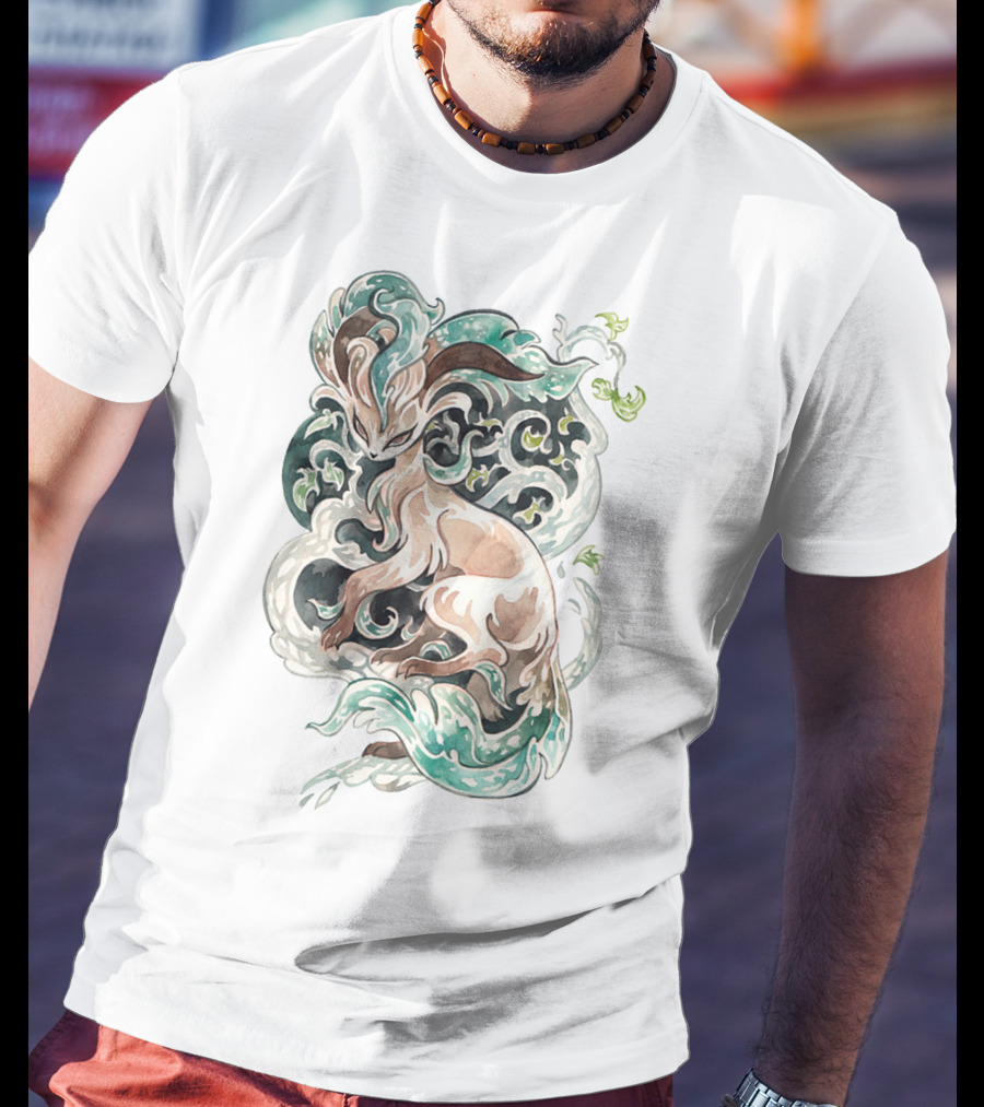 Watercolor Pokemon Leafeon Vivid Artistic T-Shirt