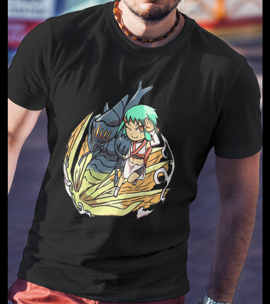 Princess Nausicaä Chibi And Ohmu Companion T-Shirt