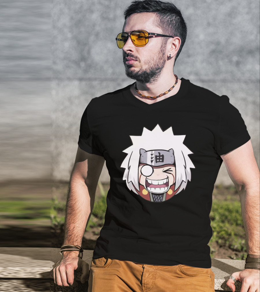 Jiraiya Chibi Cute Anime Character Face T-Shirt