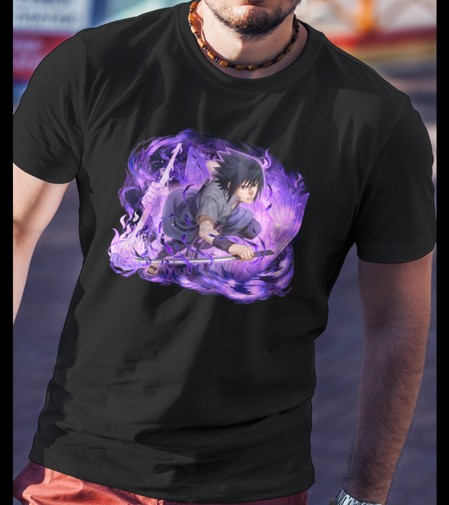 Sasuke Uchiha Purple Chakra Sword T-Shirt