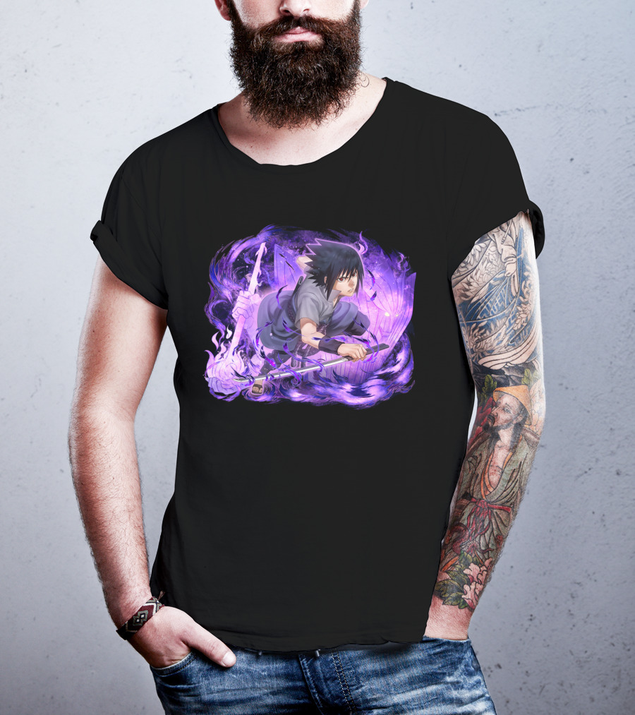 Sasuke Uchiha Purple Chakra Sword T-Shirt
