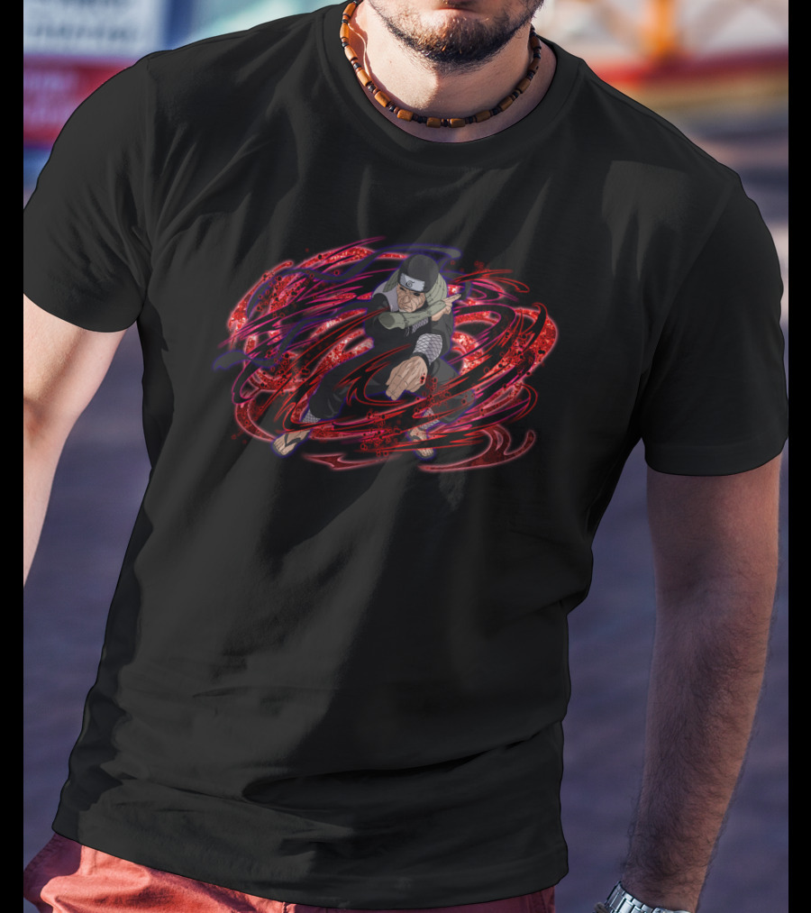Hiruzen Sarutobi Dynamic Action Pose Anime Series T-Shirt