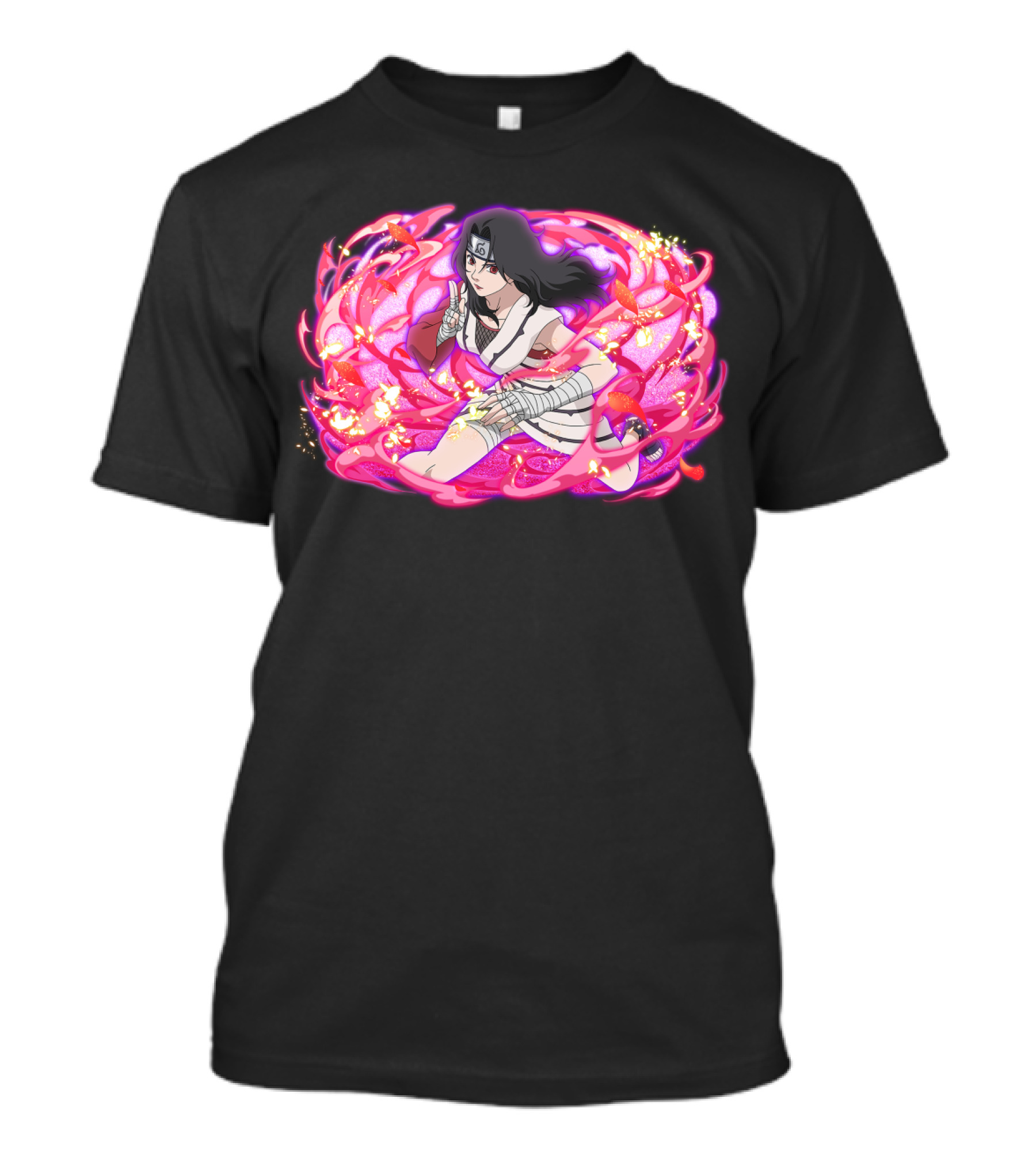 Kurenai Ninja Warrior With Pink Chakra Swirls T-Shirt