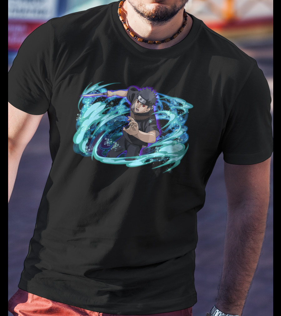 Shisui Uchiha Water Technique Anime Action Scene T-Shirt