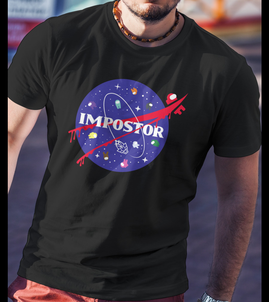 Impostor NASA Parody Among Us Crewmates In Space T-Shirt