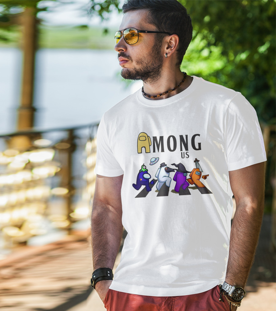 Cross Impostors Walking Street Among Us Characters T-Shirt