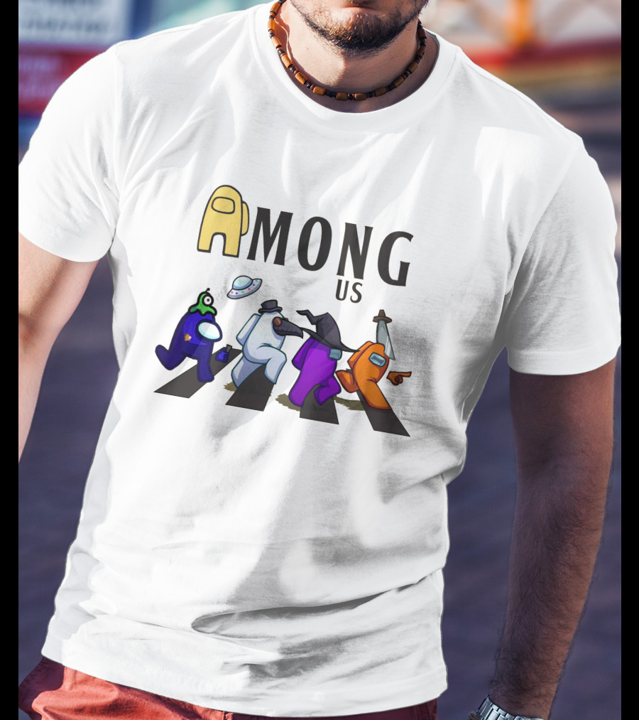 Cross Impostors Walking Street Among Us Characters T-Shirt