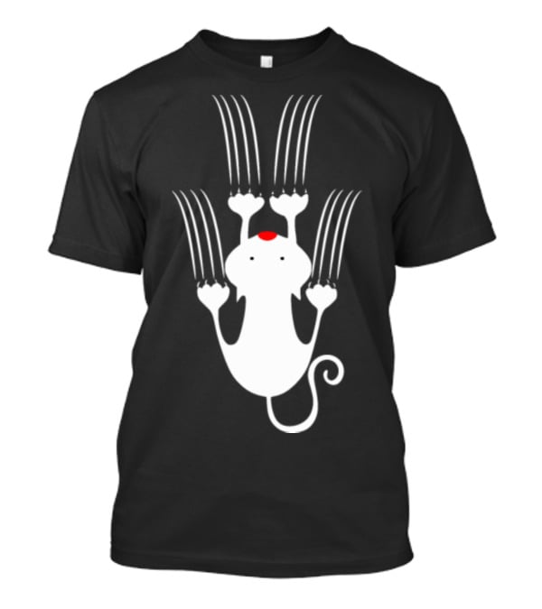Playful Love Kitty Cats Clawing Upward T-Shirt