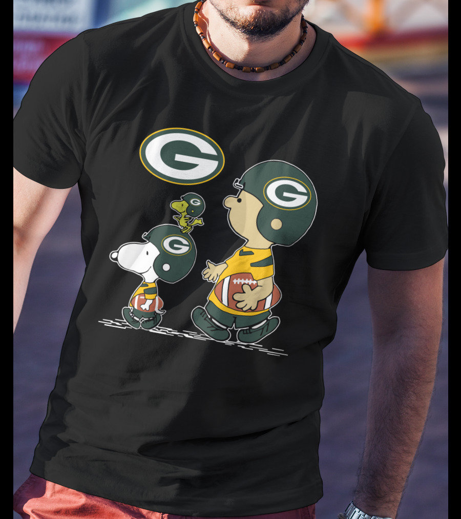 Christmas Peanuts Cute Football Green Bay Packers T-Shirt