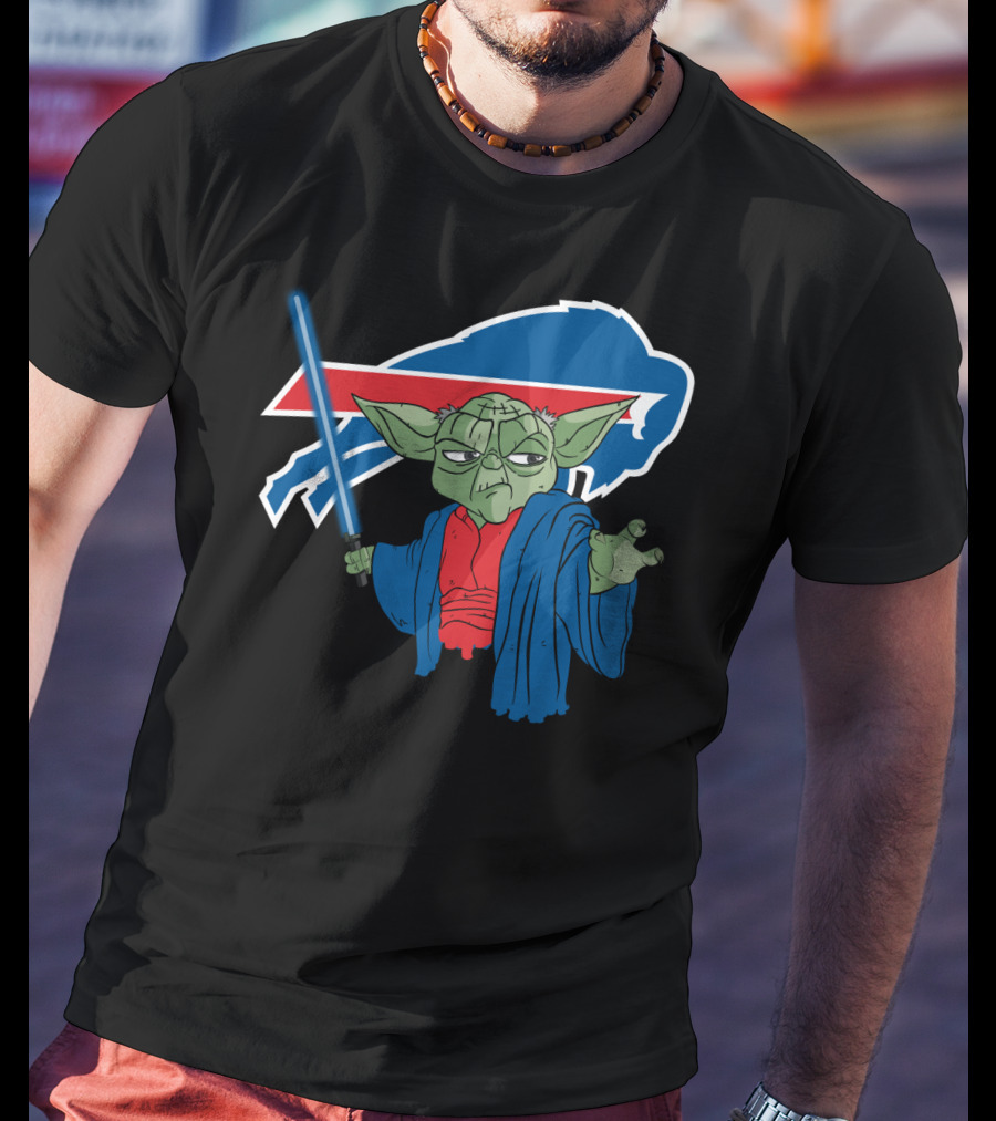 Buffalo Bills Yoda Jedi Fan Crossover T-Shirt
