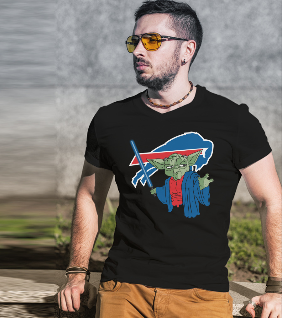 Buffalo Bills Yoda Jedi Fan Crossover T-Shirt