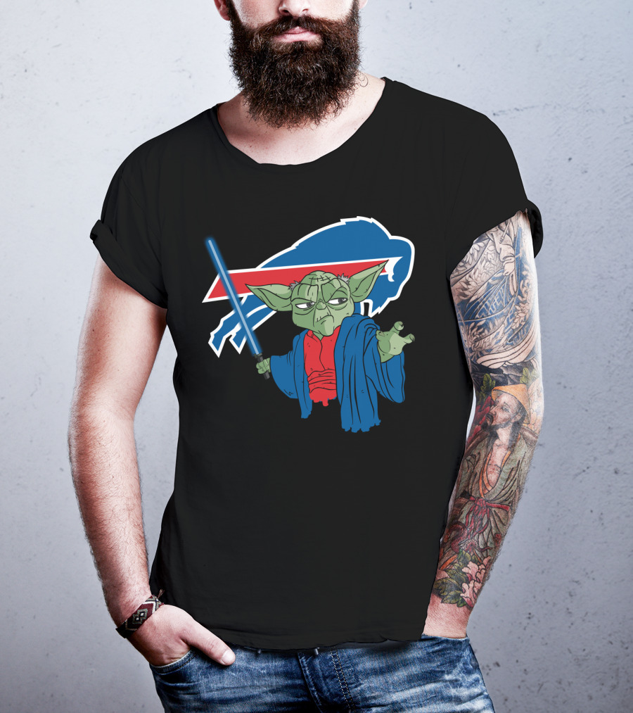 Buffalo Bills Yoda Jedi Fan Crossover T-Shirt