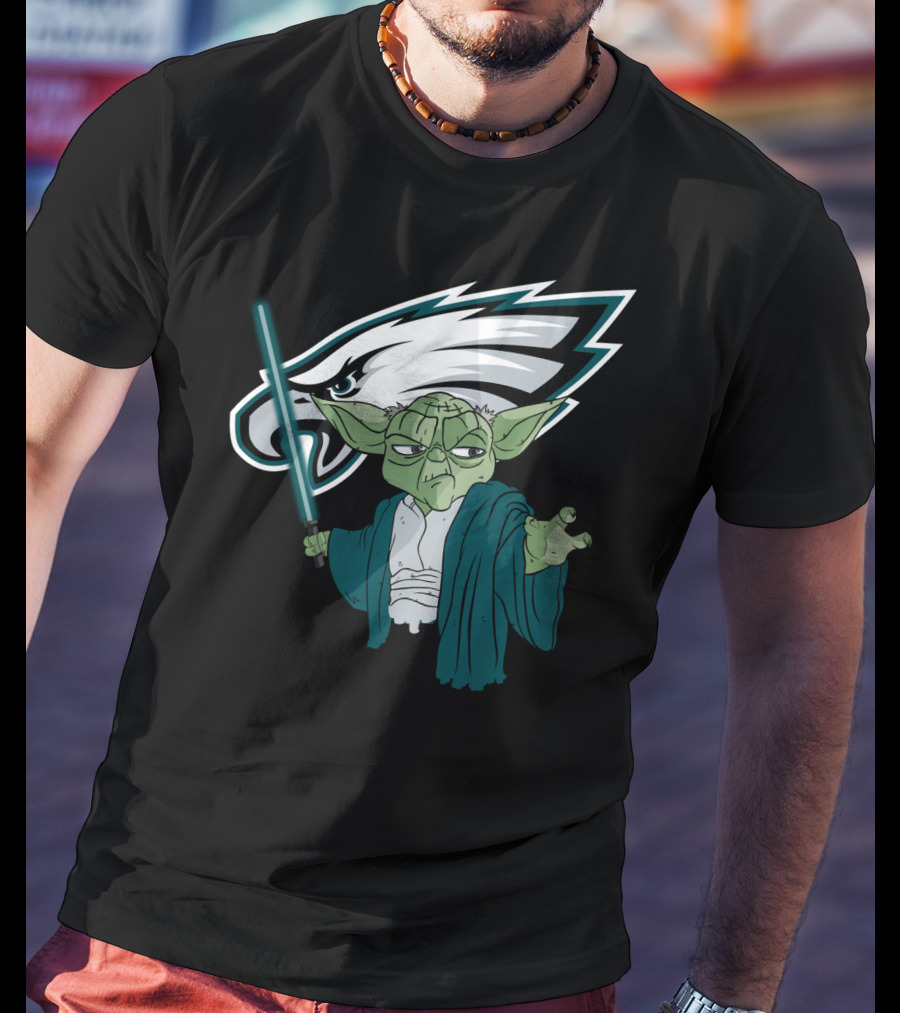 Eagles Yoda Lightsaber Star Wars Philadelphia Football T-Shirt