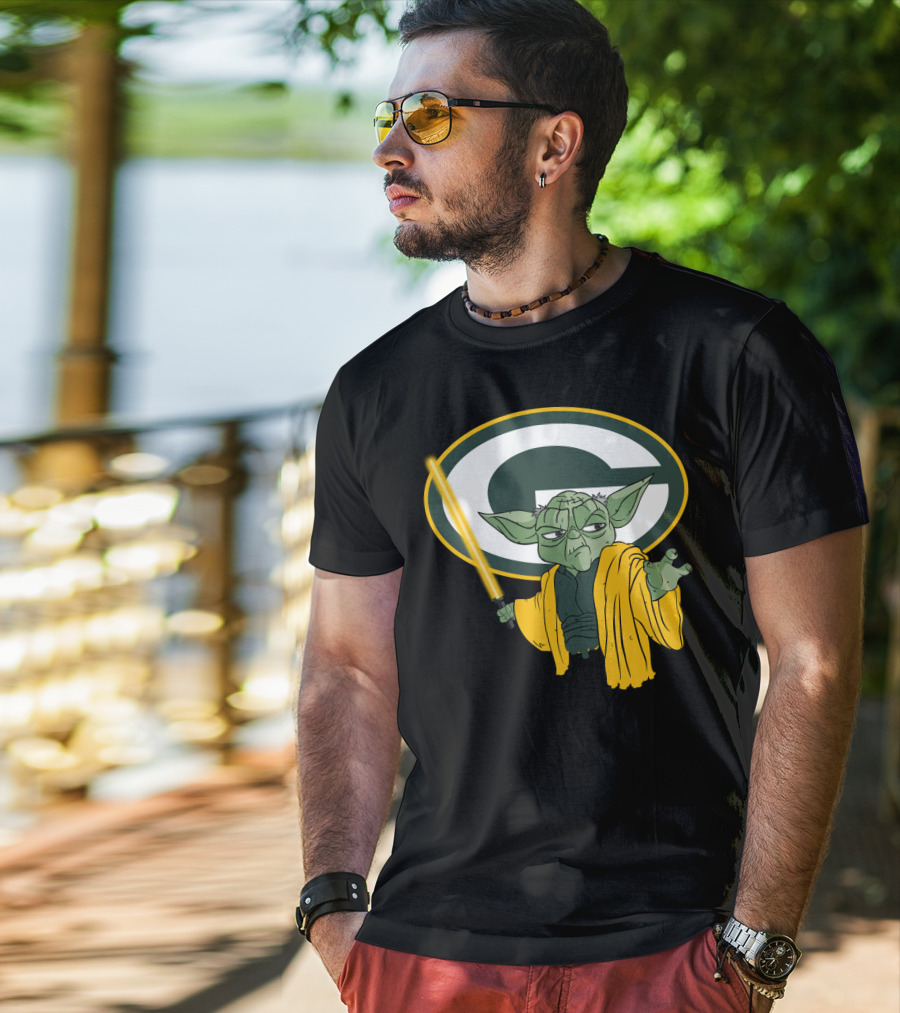 Packers Yoda Green Bay Football Star Wars Mashup T-Shirt