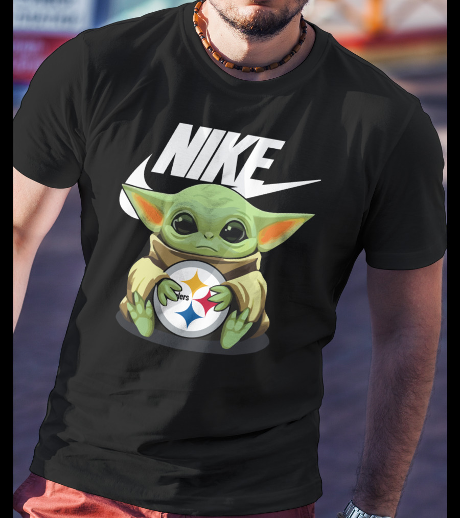 Nike Baby Yoda Steelers T-Shirt