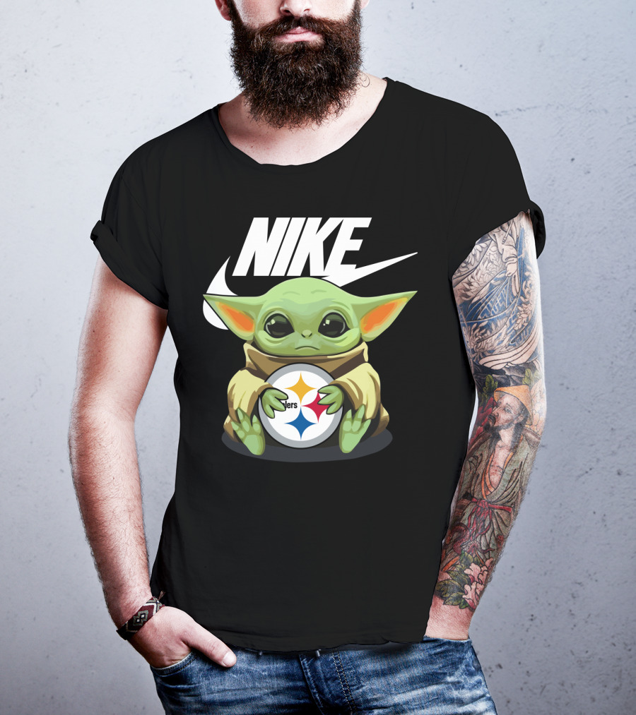 Nike Baby Yoda Steelers T-Shirt