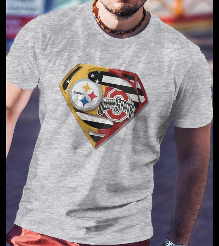 Steelers Ohio State Super Logo Steelers-Bucks Fan Gear T-Shirt