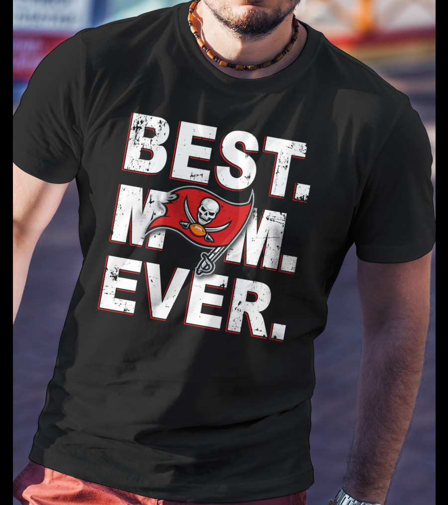 Best Mom Ever Buccaneers Logo Football Flag Mascot T-Shirt