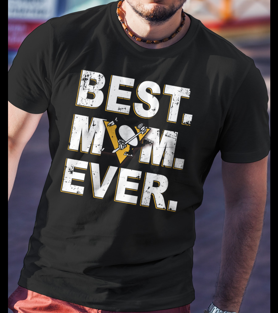 BEST MOM EVER Pittsburgh Penguins Hockey Mom Gift T-Shirt