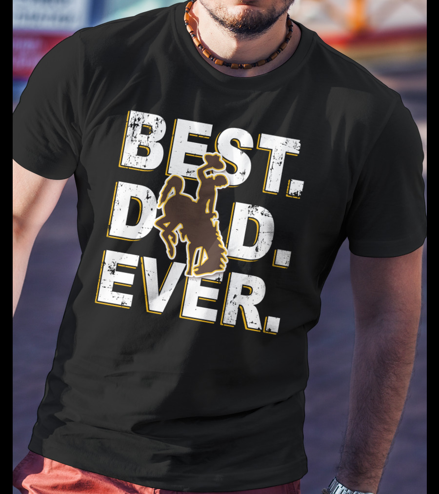 Best Dad Ever Cowboy Riding Bronco T-Shirt