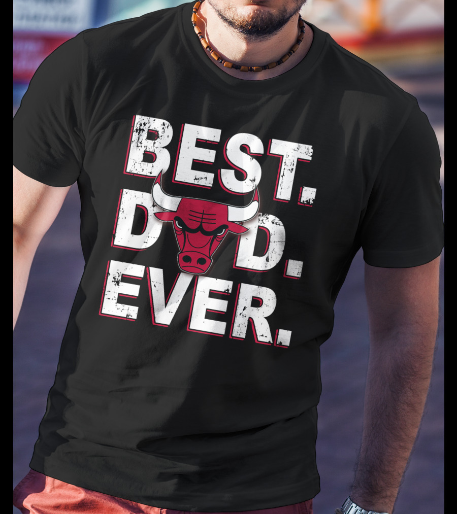 Best Dad Ever Bulls-Inspired T-Shirt