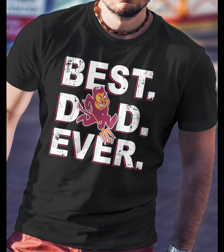 Best Dad Ever Asu Sparky Sun Devil T-Shirt