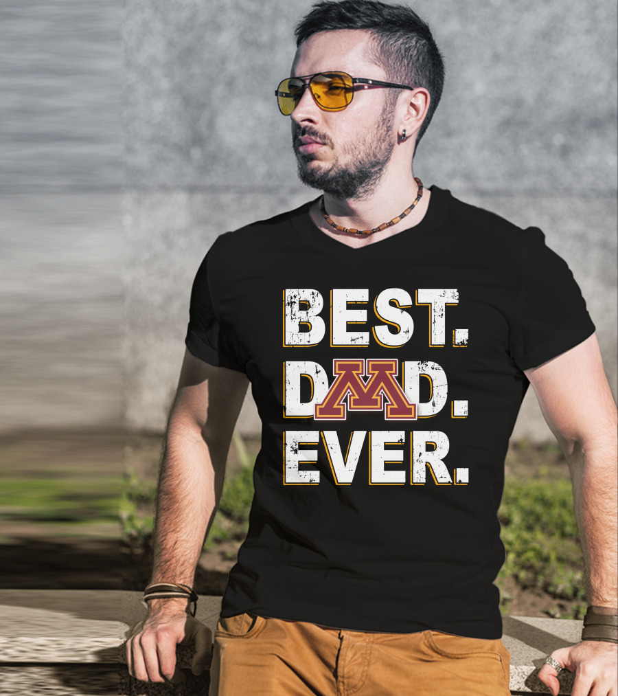 Best Dad Ever M Goldy Minnesota T-Shirt