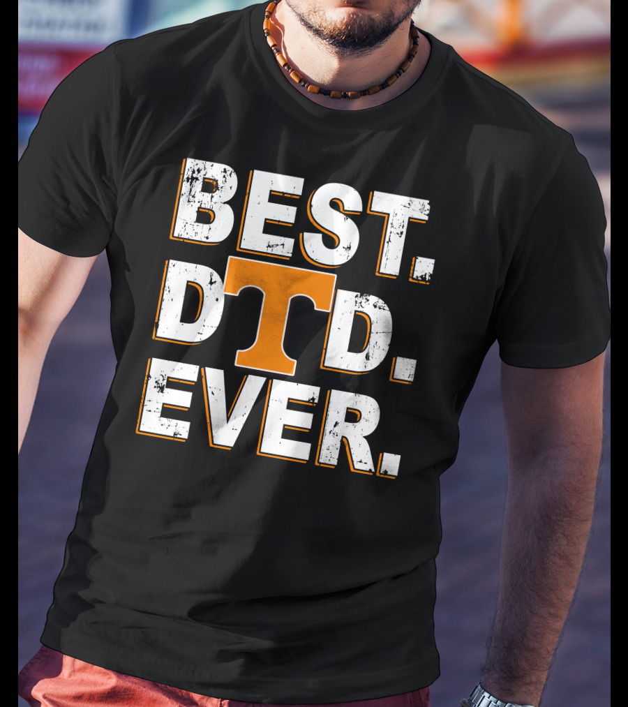 Best Dad Ever Tennessee Volunteers Fan Football T-Shirt