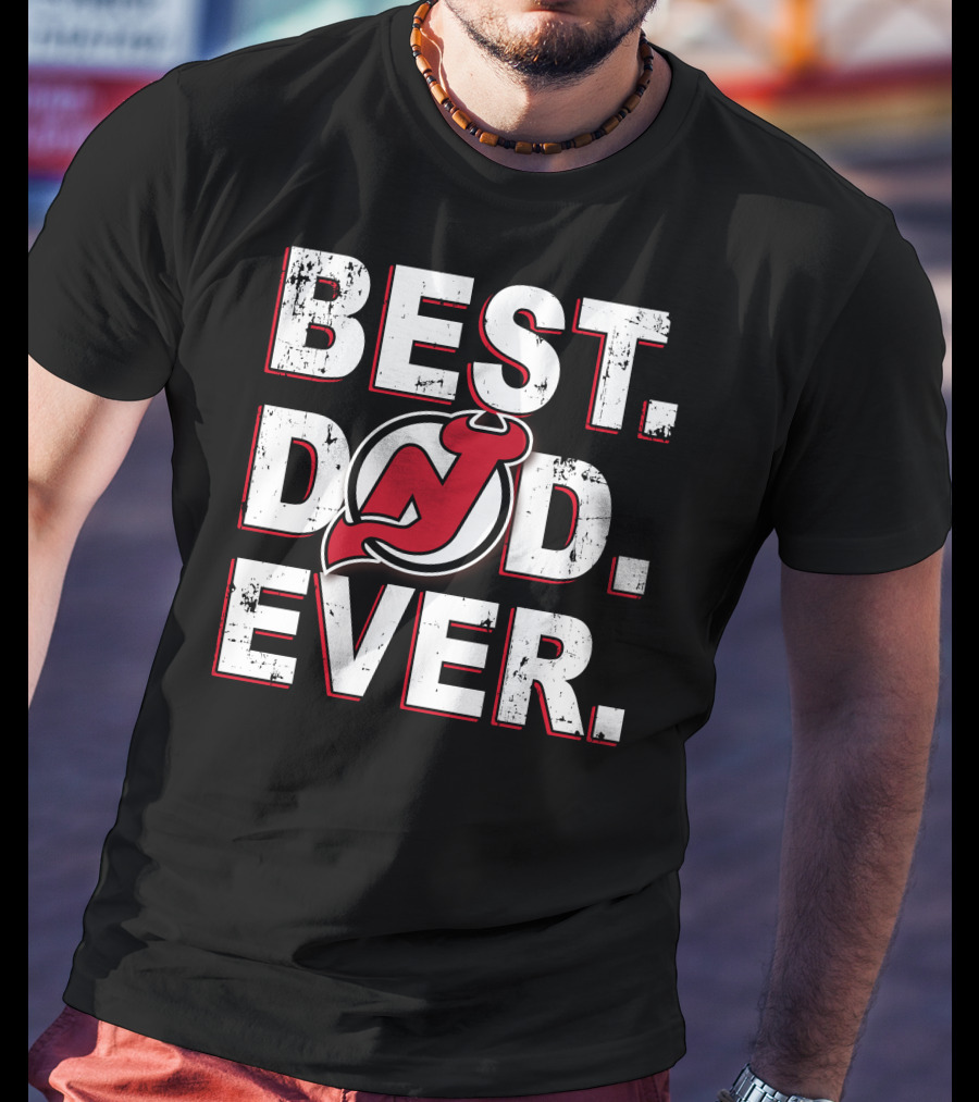 Best Dad Ever Nj Devils Fan T-Shirt