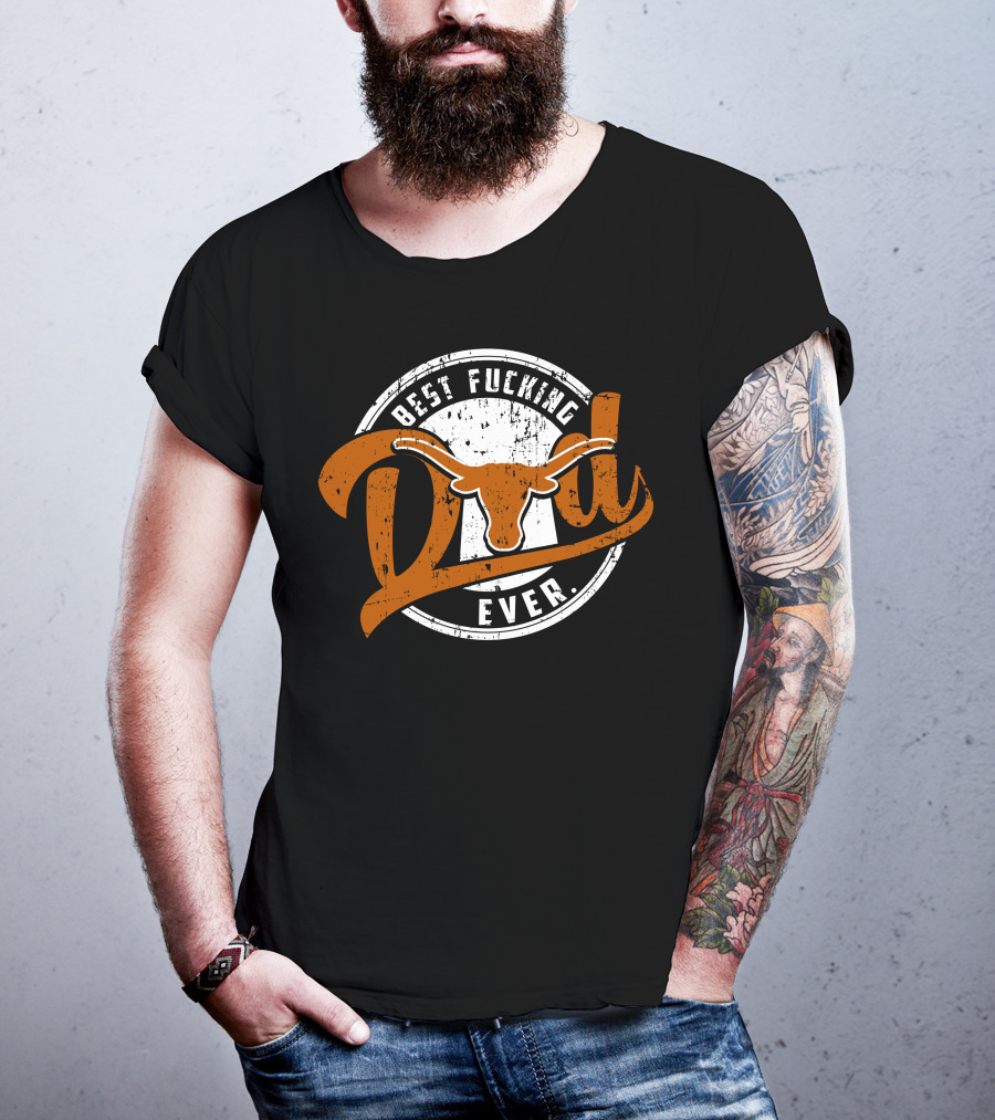 Best Dad Ever Longhorns T-Shirt