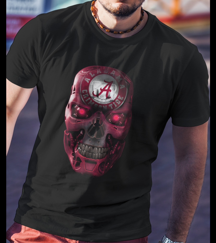 Alabama Crimson Tide Skull T-Shirt