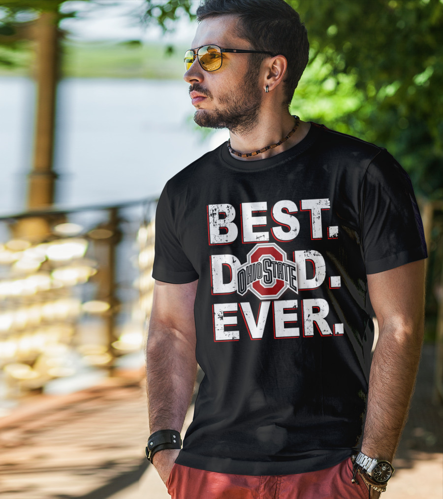Best Dad Ever Ohio State Buckeyes T-Shirt