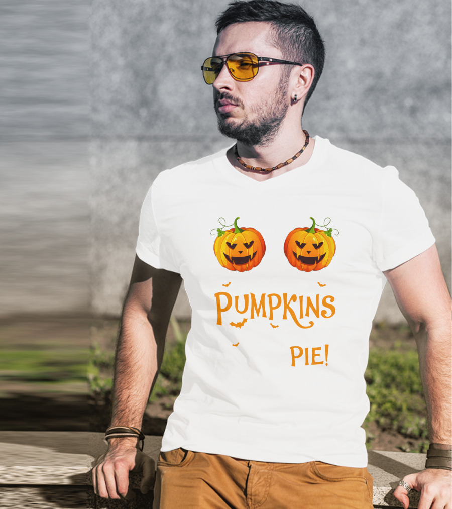 Pumpkins You Should See My Pie With Halloween Jack-O'-Lanterns And Bats T-Shirt