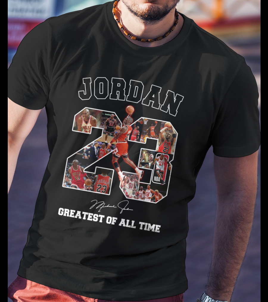 Jordan 23 Greatest Of All Time NBA Signature Iconic Moments T-Shirt