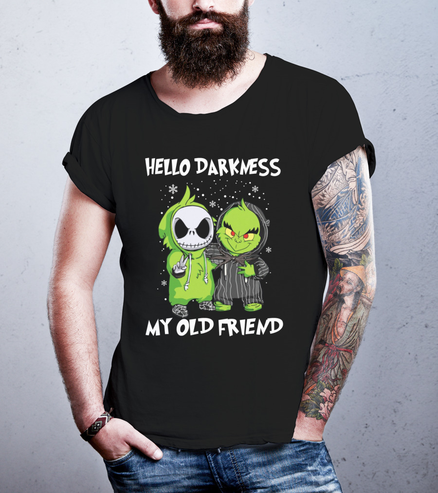 Hello Darkness My Old Friend Baby Jack And Grinch T-Shirt