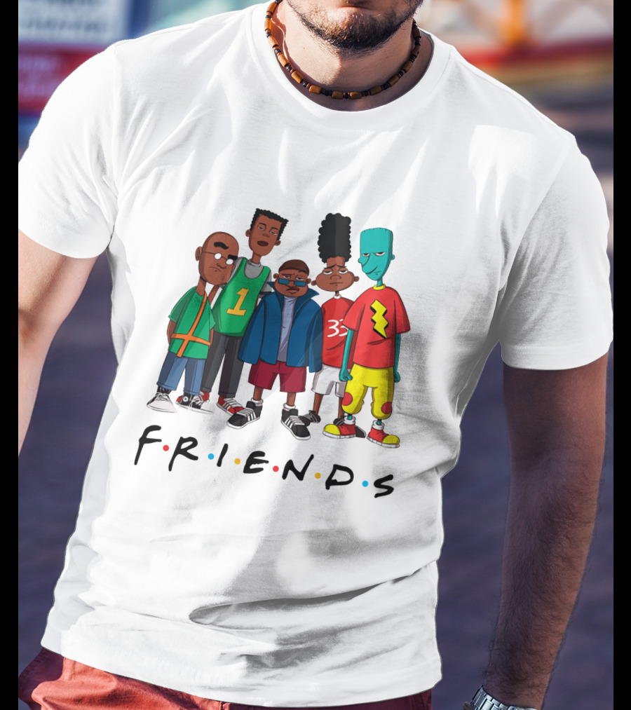 F.R.I.E.N.D.S Characters With 90s Animated T-Shirt