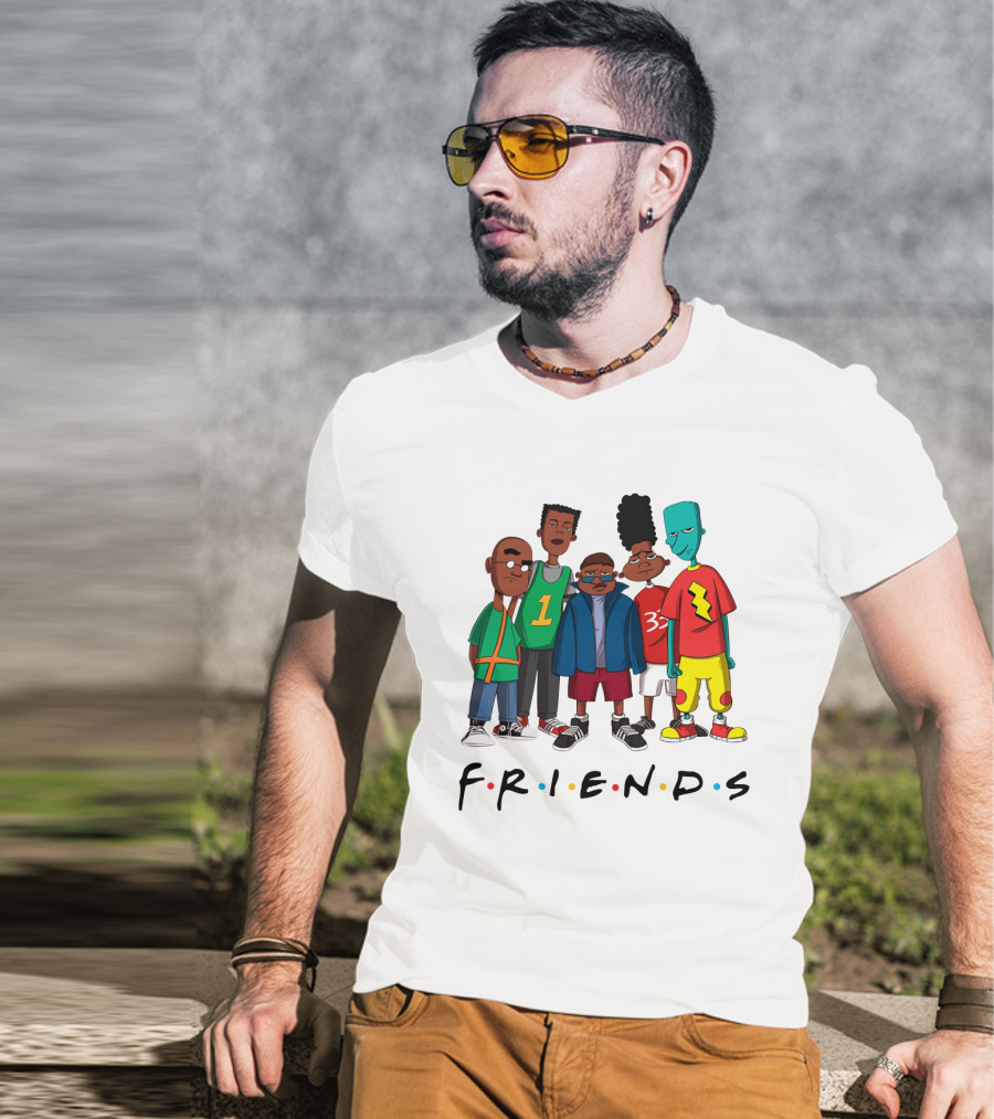 F.R.I.E.N.D.S Characters With 90s Animated T-Shirt