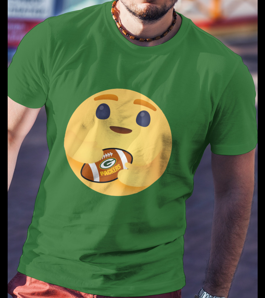 Care Emoji Hugs Green Bay Packers Football T-Shirt