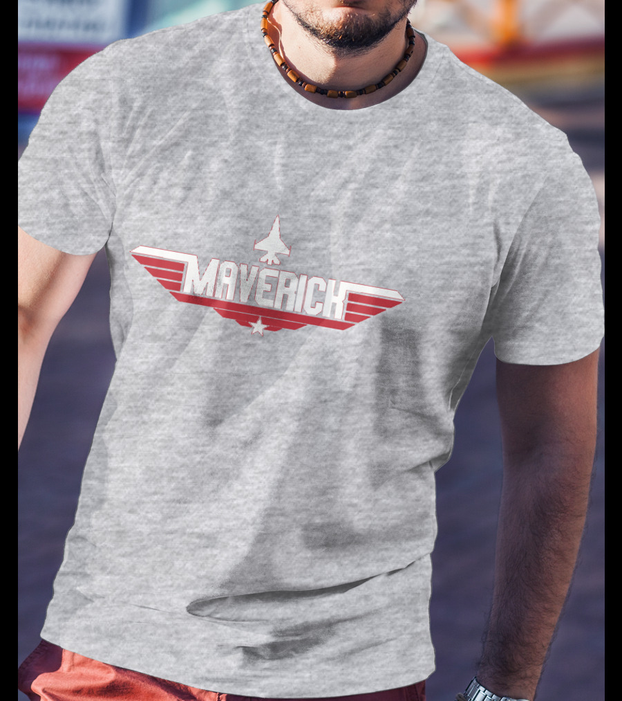 Maverick Fighter Jet Winged Emblem T-Shirt