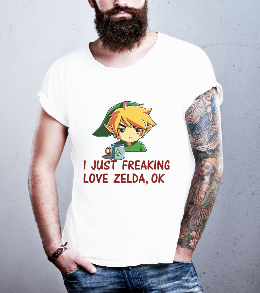 I Just Freaking Love Zelda OK With Triforce Mug And Character T-Shirt