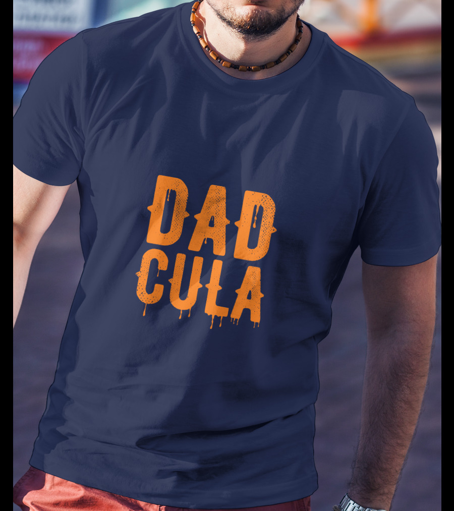 Dadcula Funny Dad Spooky Halloween Vampire Joke T-Shirt
