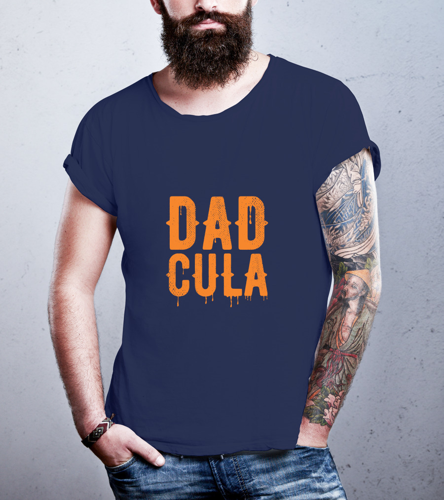 Dadcula Funny Dad Spooky Halloween Vampire Joke T-Shirt