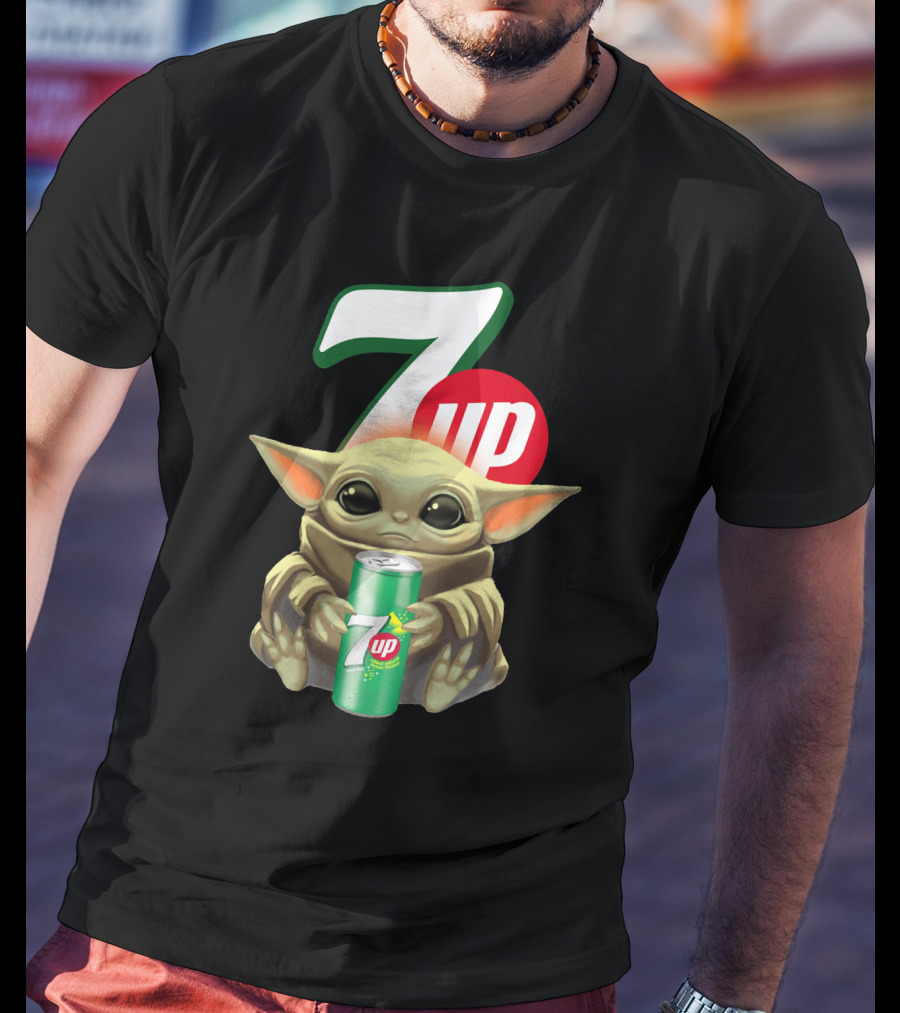 Baby Yoda Holds 7up Can T-Shirt