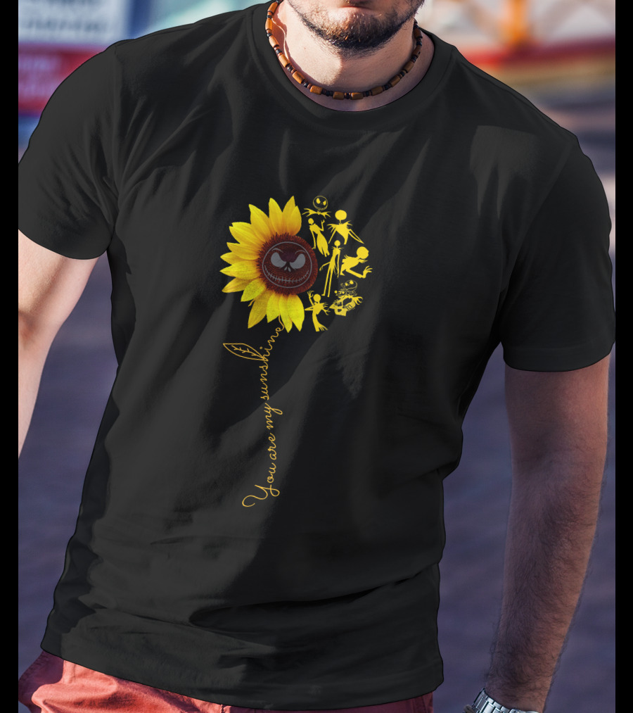 Sunflower You Are My Sunshine Jack Skellington Nightmare Before Christmas T-Shirt