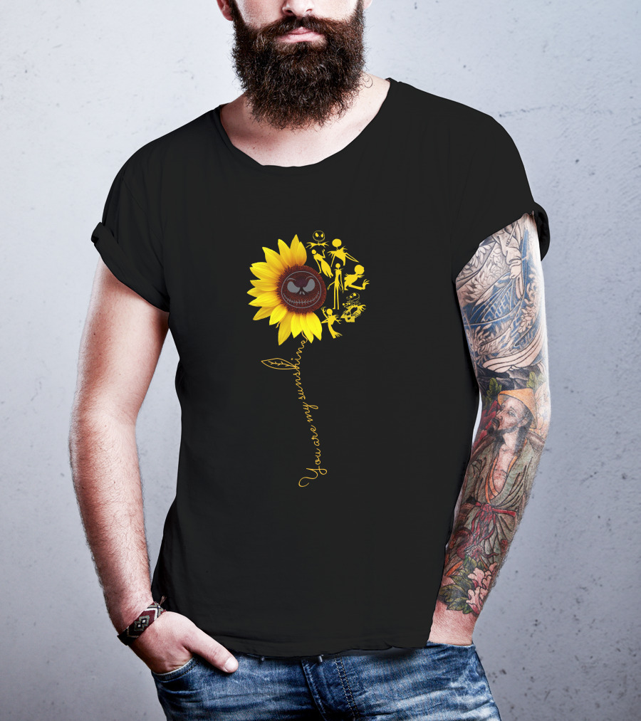 Sunflower You Are My Sunshine Jack Skellington Nightmare Before Christmas T-Shirt